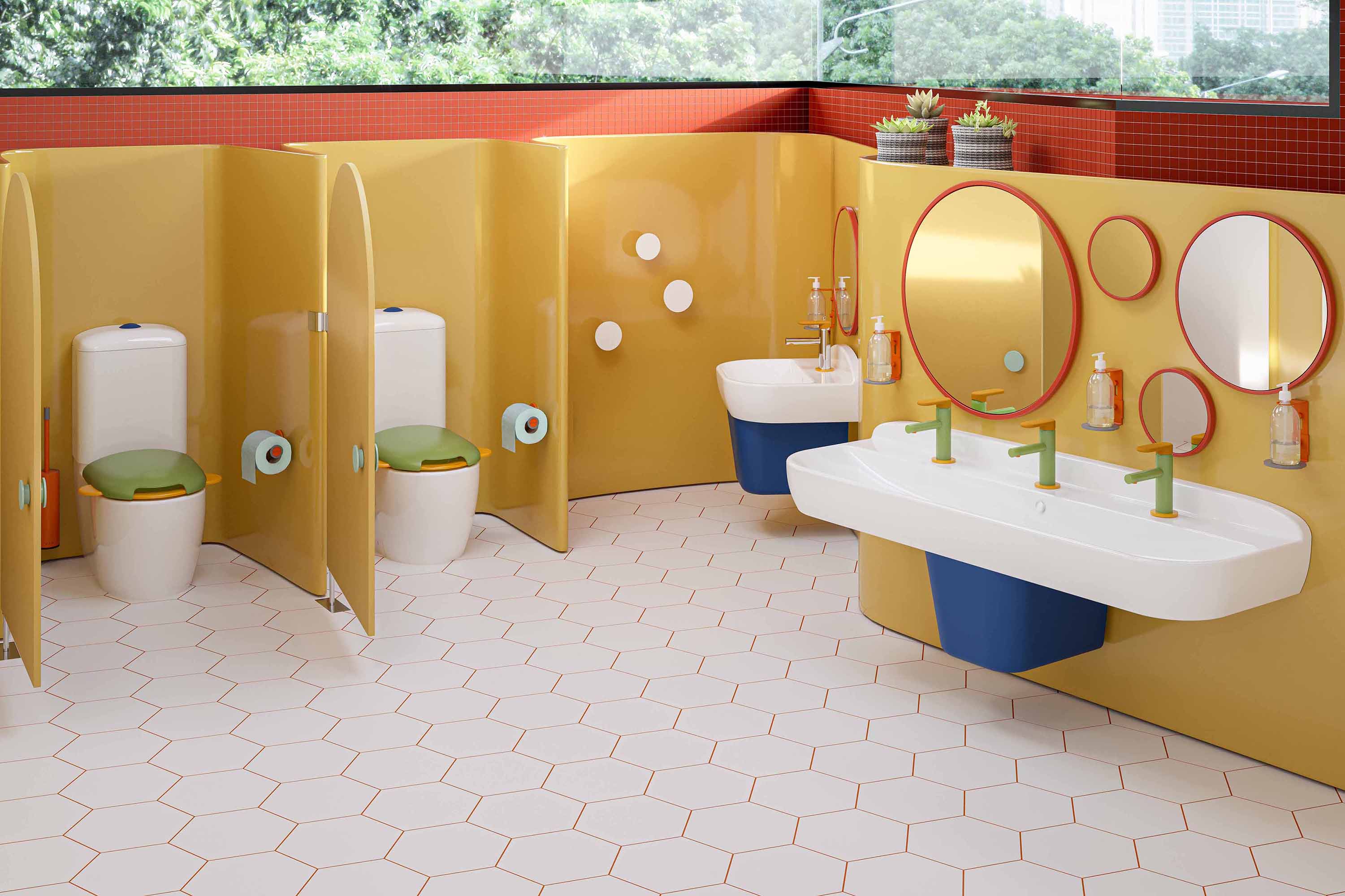 SENTO KIDS Lavabo double en céramique pour enfants By VitrA Bathrooms